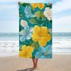 Tropical Flower Print Beach Towel Summer Boho Floral Pattern Quick Dry Sand Free Absorbent Lightweight Towel for Beach Pool