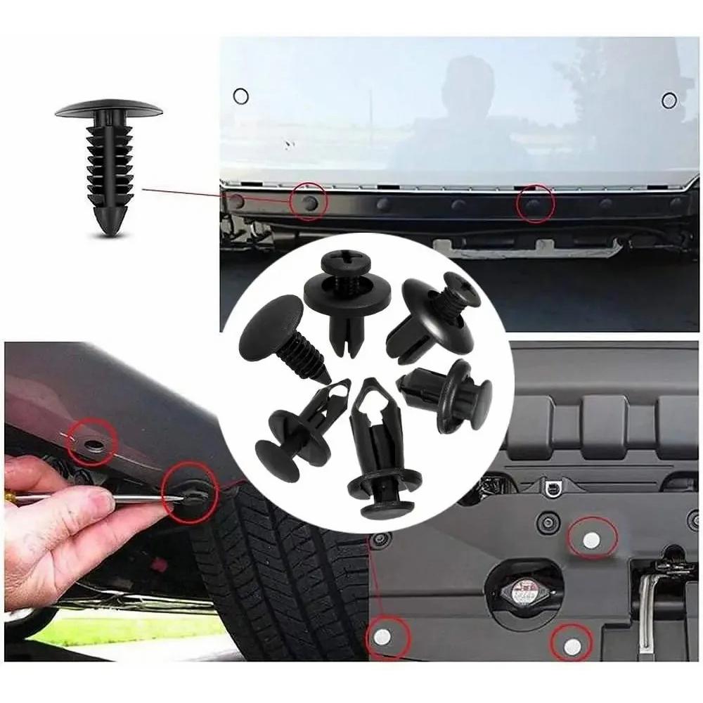 190Pcs Automotive Fasteners Kit 6 Sizes Rivet Clips With 6 Inch Pry Tool Bumper Fender Retainer