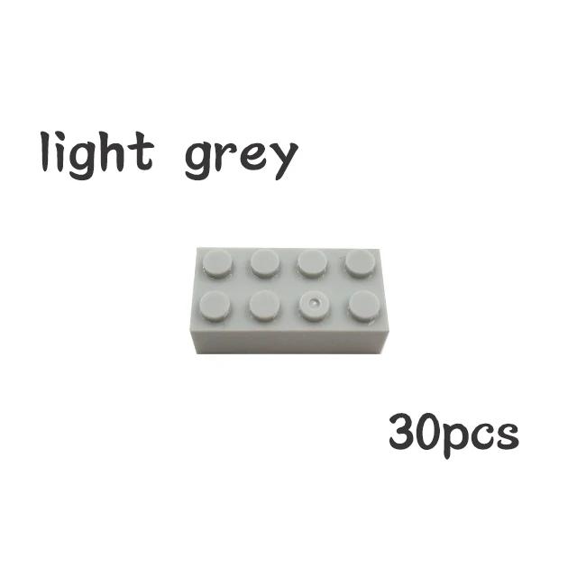 Non-Toxic 30Pcs Bulk Blocks Building Bricks Thick 2X4 Educational Assemblage Construction Toy For Children Size Compatible With Brand 3001