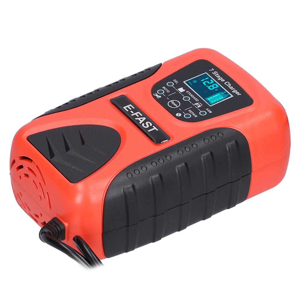 12V 7A Otomatik Araç Akü Şarj Cihazı 7?Çim Biçme Makinesi Motosiklet SUV Tekne İçin Sahne