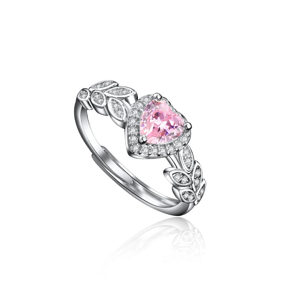 New 925 Silver Ring Heart 5A Zircon for Women Wedding Jewelry Engagement Charm Party Fashion Gift Top Quality Ring
