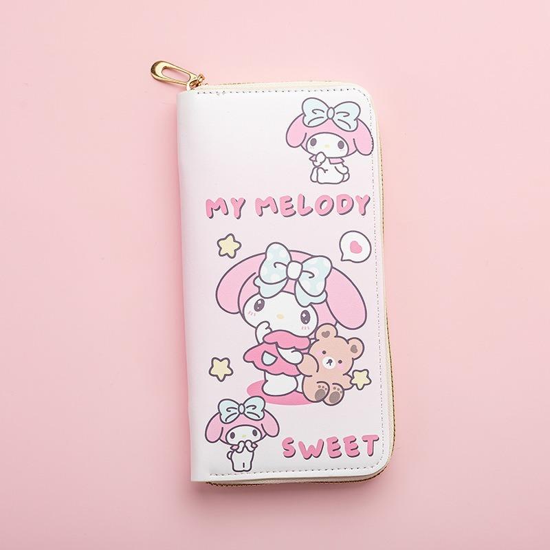 

New fashion long wallet zipper printing student cartoon zero card bag clutch bag waterproof design card 19.5*10.5*2