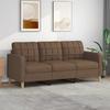 Vidaxl 3-Seater Sofa, Brown, 180 Cm, Upholstered In Fabric
