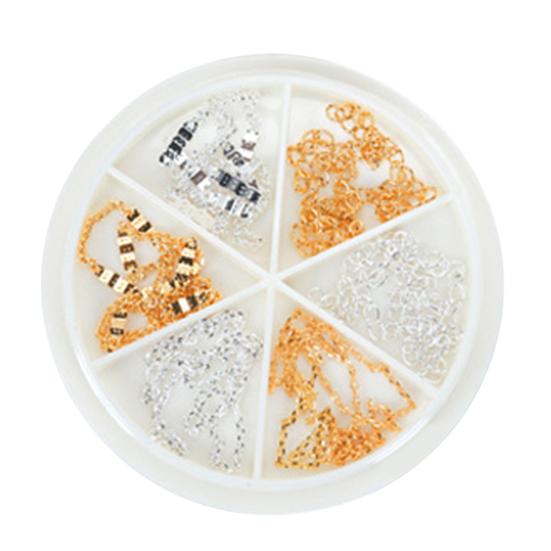 Chain Nail Art Decoration DIY Manicure Accessories Exquisite Colorful Chain Nail Art Jewelry Supplies