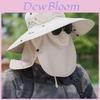Summer Wide Brim Fisherman Hat With Breathable Polyester Sun Protection For Outdoor Activities