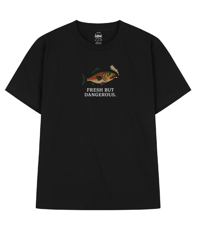 DRIFTOUT Smoke & Bite Angry Fish Short Sleeve T-Shirt (3 Colors)