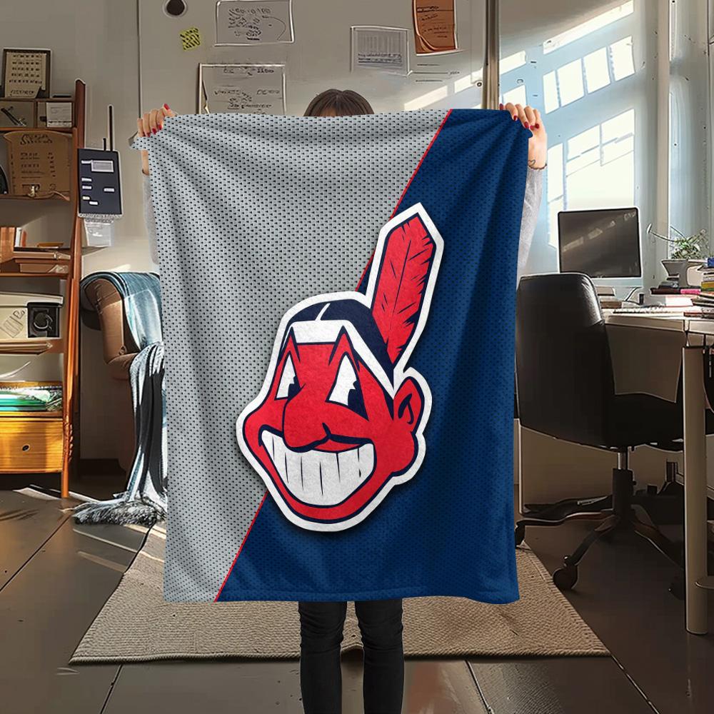 Cleveland Indians Flannel Blanket, High quality Comfortable for All Seasons, Home Decor, Warmth and Comfort