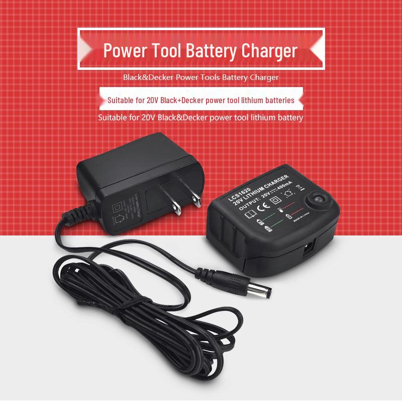Compatible 20V Adapter and Charger for Black+Decker LCS1620 Lithium Battery Pack