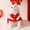 Chinese New Year cat clothes festive Chinese New Year two feet velvet warm vest New Year greetings Tang clothing dog skirt cat clothing