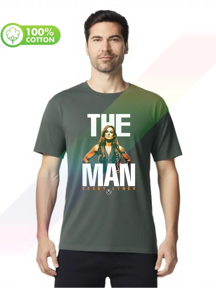 100 Cotton Round Neck Heavy Weight Unisexs Tshirt Mineral Wash The Unisex Becky Lynch Shirt S3XL Tops Tees
