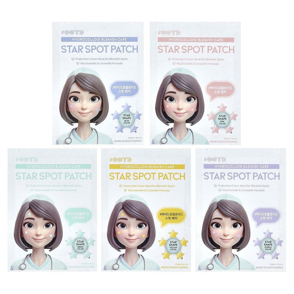 OOTD Star Spot Patch, Hydrocolloid Acne Care, 80 Patches