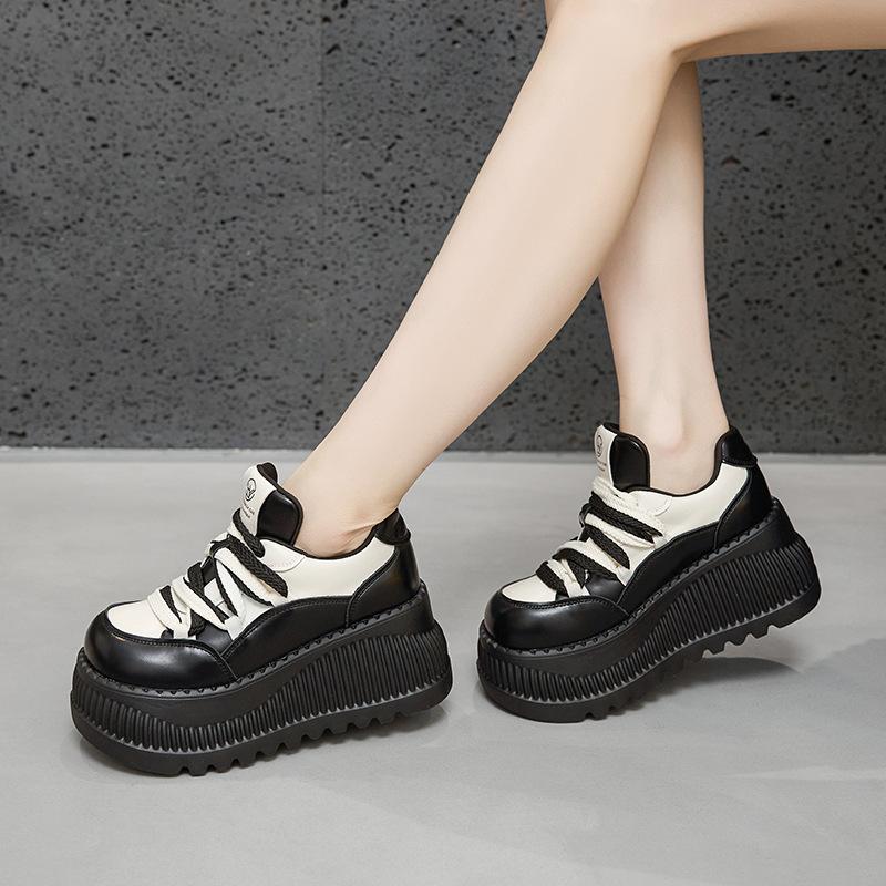 Platform dad shoes women more than 2025 spring new fashion versatile muffin shoes Internet celebrity explosion within the heightening women's shoes