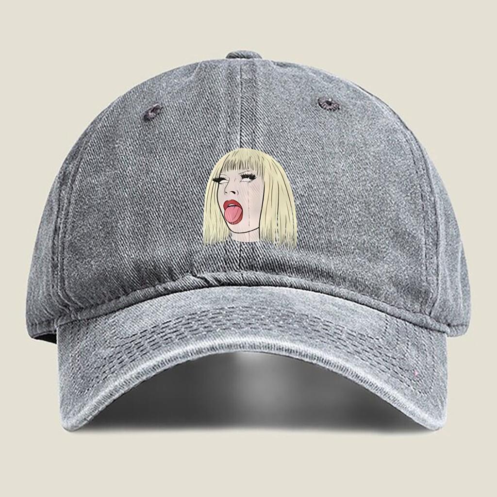 Cartoon Character Portrait Fashion Washed Baseball Cap Hat Outdoor Activities