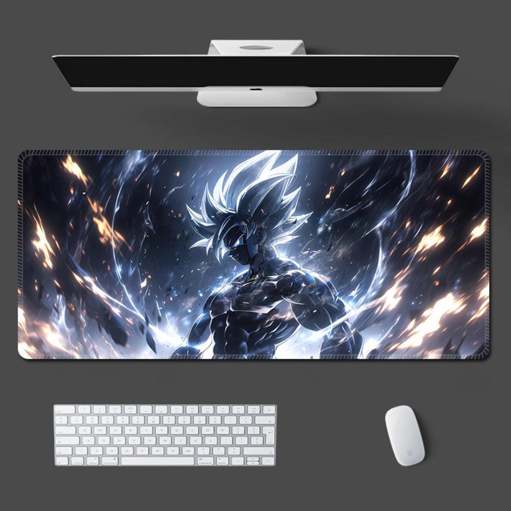 Japanese Anime Leather Anime Dragon Ball Waterproof Anti-Slip Mouse Pad Son Goku Desk Pad Customized Locking Edge Laptop Keyboard Pad Writing Pad