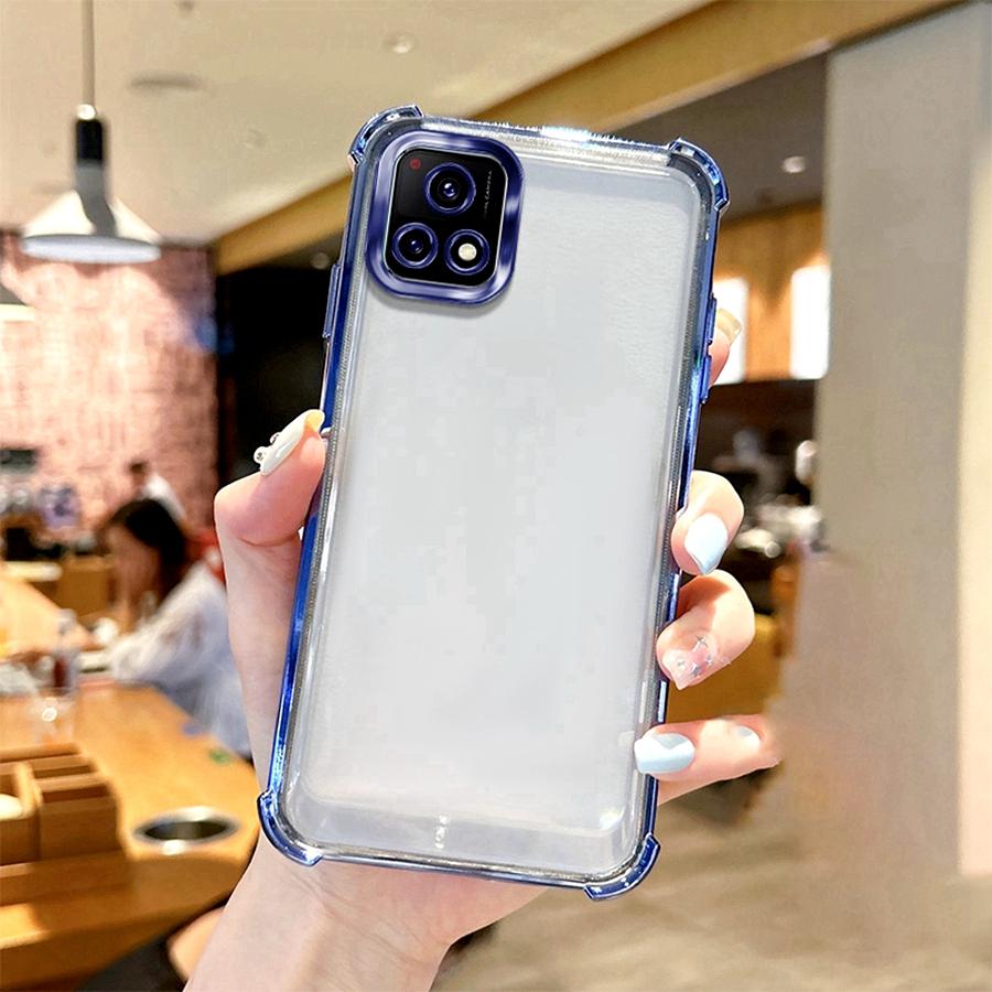 Airbag Shookproof Lens Case For Vivo Y01 Y02 Y02S Y22S Y35 Y31 Y53S Y03 Y18 Y04 Y04S Y29S Y29 Y39 Y38 5G Plating Silicone Cover