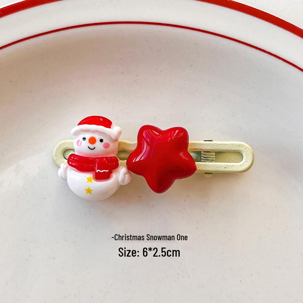

Christmas Star Hair Clip: Cute Cartoon Side Clip for Girls Hairstyles