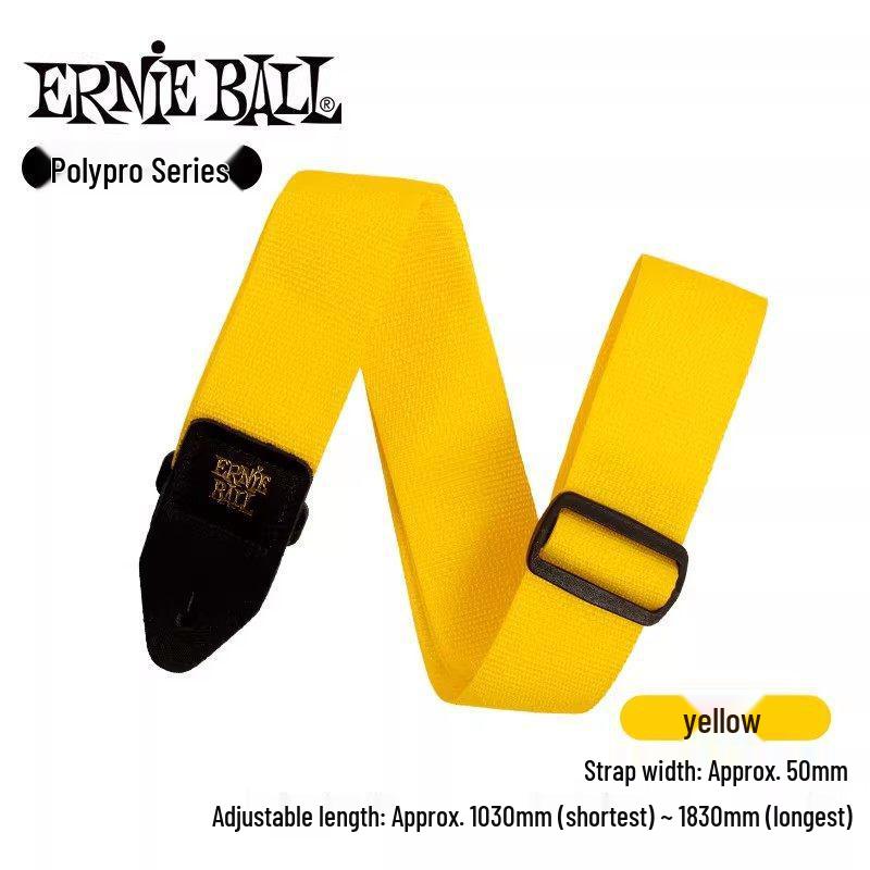 Ernie Ball Unisex Bakelite Guitar/Bass Strap - Extended Nylon Crossbody Shoulder Strap