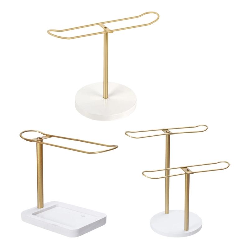 Contemporary Headband Display Stand Wooden Base Scrunchie Holder Space Saving Hair Accessories Organiser for Bedroom
