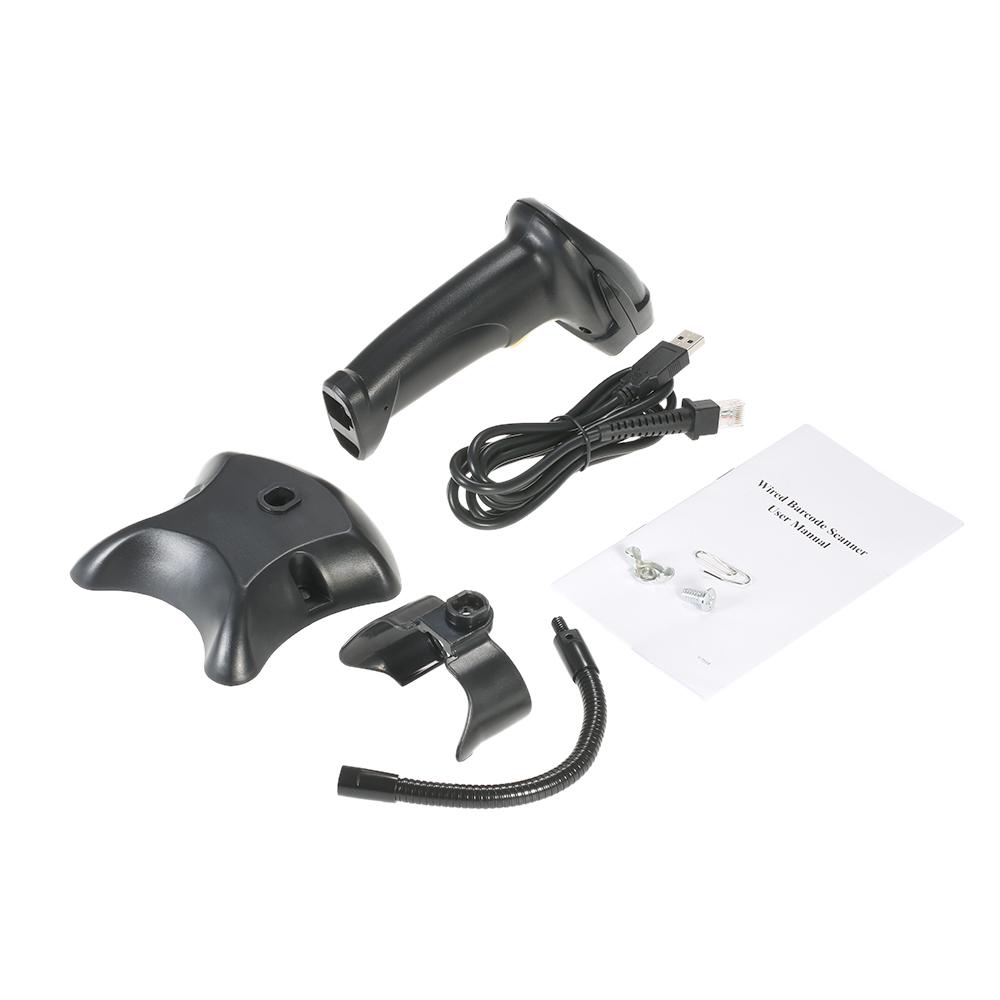 Handheld Wired USB Bi-directional Laser Barcode Scanner Reader W/ Stand ...