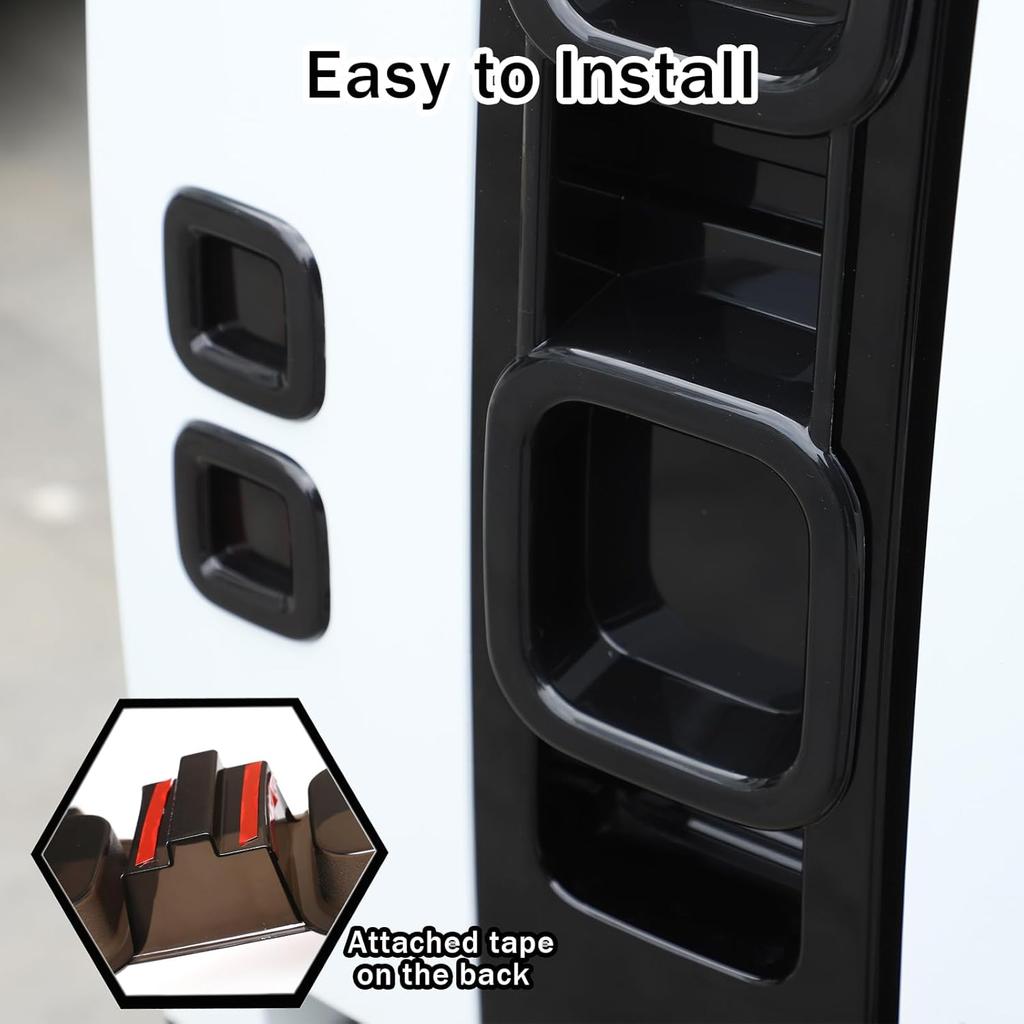 Tail Light Lamp Guard Covers Compatible with Rover Defender 110 2020 2021 2022 2023, Smoked Tinted Light Cover Trim Accessories ABS Material,