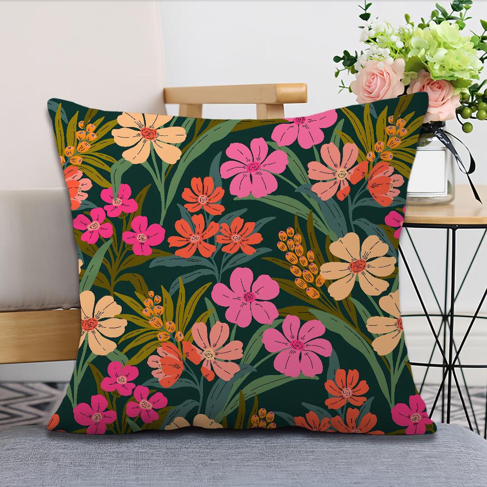 soft Comfortable Pillow Case for Sofa Living Room M-michelle P-parascandolo flowers Home office Decor Protective Covers