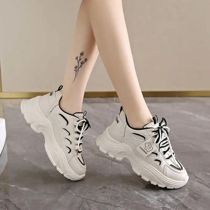Round Tip Round Toe Women's Brand Boots White Shoes Woman Sports Shoes Boot Sneakers Comfort Trnis Cheapest Sneachers
