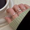 Silberner Koreanischer 26 Buchstaben A-Z Offener Ring Herren und Damen Ring Partnergeschenk Schmuck