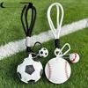 Sports Ball Shaped Pu Keychain With Durable Lanyard Cute Pendant For Sports Fans Bag Decoration Gift