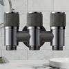 Stainless Steel 3-Way Water Valve Easy Adjust 1 Inlet 3 Outlets With Water-Stop Connector for Balcony Plant Watering