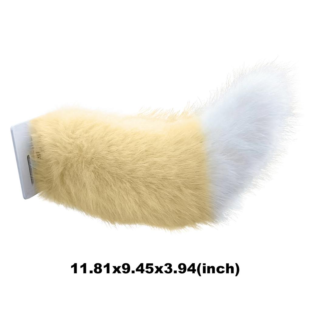 Plush Wagging Cars Tail Rechargeable Electric Auto Trunk Charm Voice-Controlled Tails Decoration for Car Exterior Decoration