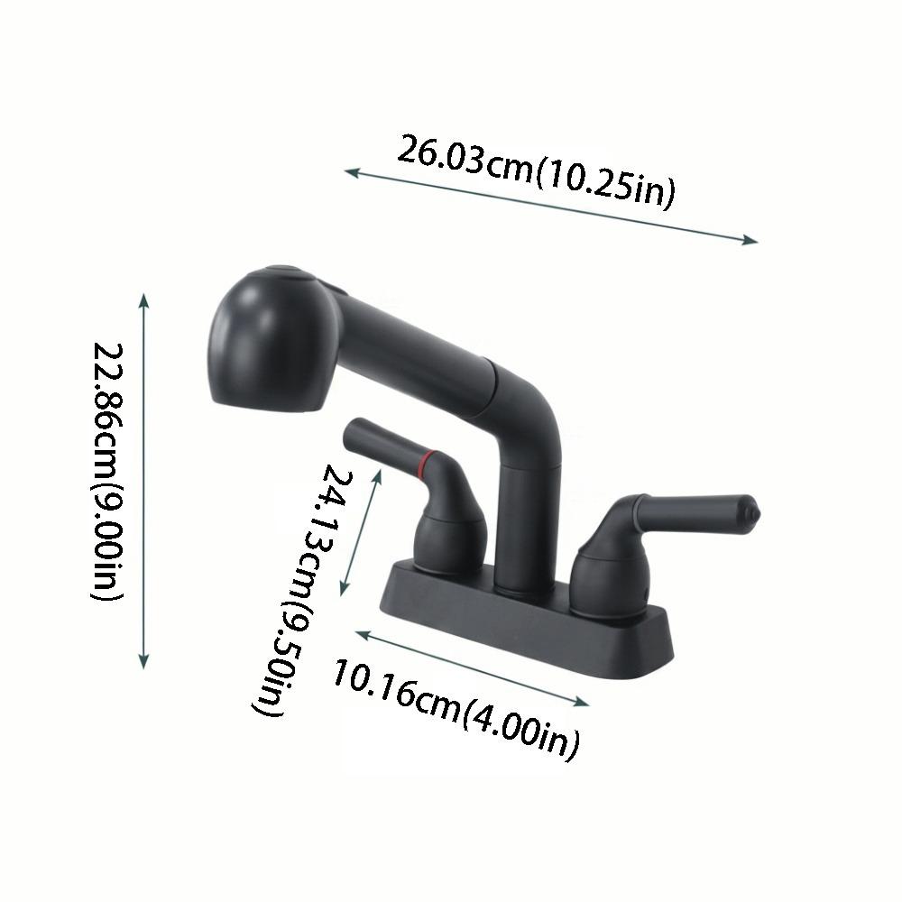 

Chrome Finish Utility Sink Faucet 4 Inch Centerset Pull Out Sprayer Faucet Utility Sink чёрный