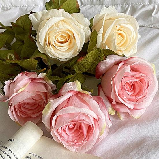 Realistische künstliche Rose mit langem Stiel, falscher Rosenstrauß für den Valentinstag, Heimhochzeit, Tischdekoration, DIY Brautstrauß