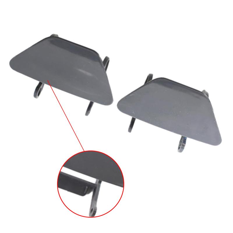 2pcs Front Bumper Headlight Washer Nozzle Cover Gray for BMW F10 F18 5 Series 2014 2015 2016 51117332683 51117332684