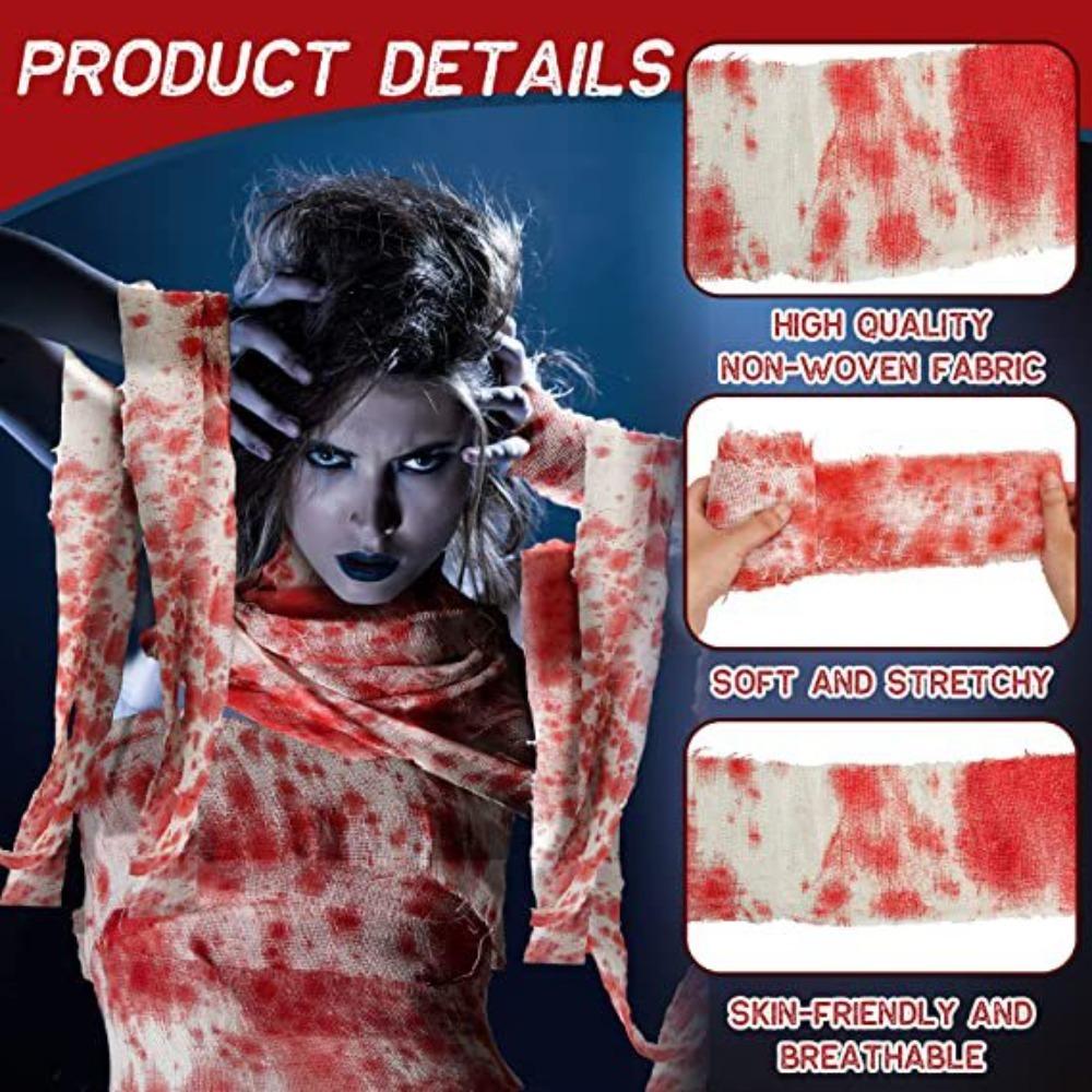 Halloween Blood Gauze Cloth Eco-friendly Artificial Blood Gauze DIY Artificial Blood Bandage