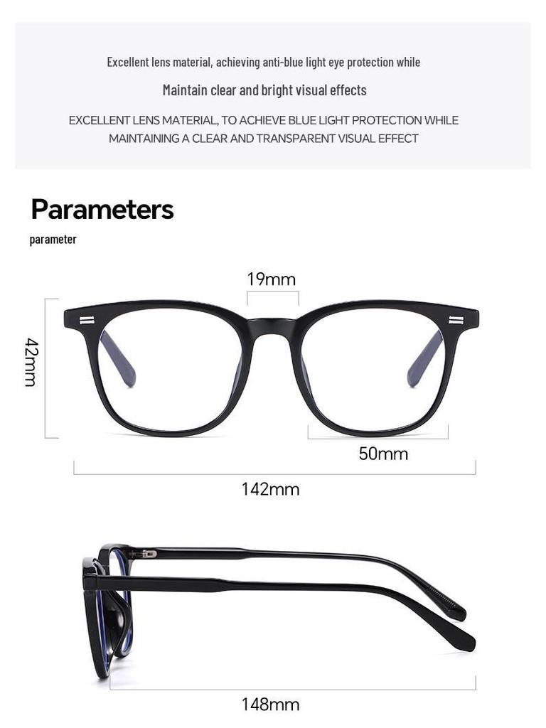 Y6633 Ultralight TR90 Anti-Blue Light Unisex Minimalist Vision Glasses