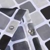 Shower Curtains 120Cm Gray Plaid Polyester Fabric With Hooks Waterproof Modern Style Geometric Bathroom Curtain 71 Inches Rustic