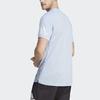 T-Shirts Herren Hellblau Rundhals Mittlere Gerade Passform IC7631