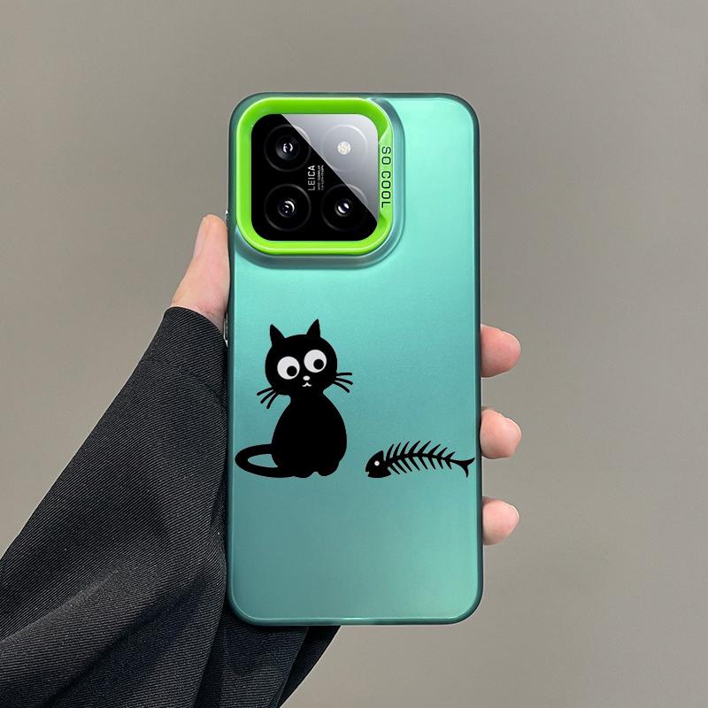 Gift Phone Case For Xiaomi Redmi Note 15 14 5G 13 12 10 11 Pro Plus 4G 15C 14C 13C 12C Silver Plated IMD Cover Funny Black Cat