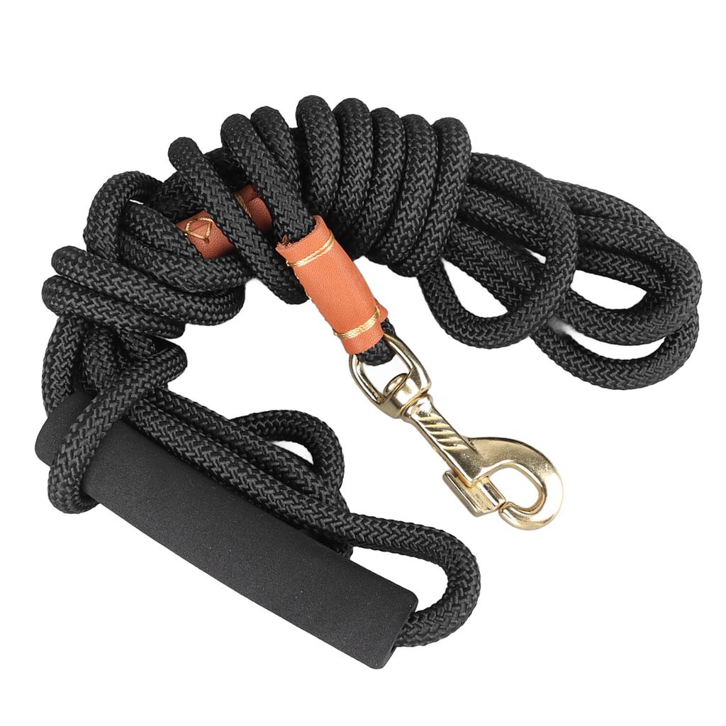 Dog Leash Nylon Extended Strong Load Bearing Capacity Dog Traction Rope with Soft Handle for