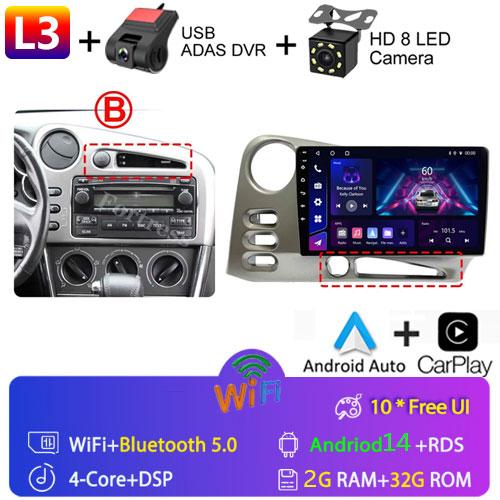 Dla PONTIAC Vibe 2003 - 2004 dla TOYOTA Matrix 2003 - 2008 System Android QLED IPS Ekran Dotykowy GPS Navi Radio Samochodowe Odtwarzacz Multimedialny