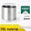 304 Stainless Steel Double Female Thread Pipe Fitting, Internal Thread, 4 to 6 Points, 1 Inch