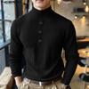 INCERUN Autumn Winter Men Turtleneck Long Sleeve Knitted Sweaters Casual Pullovers