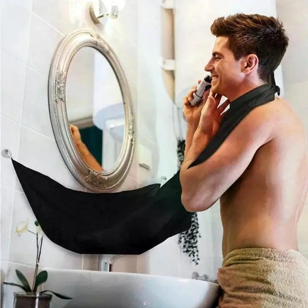 110*75 CM Beard and Mustache shaving apron Cape Bib for Shave with Suction Cups Attach to Mirror Hairdressing Removal Tools