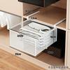 Under Shelf Hanging Pull Out Drawer Basket Carbon Steel Wardrobe Organizer Tray for Clothes Socks Space Saving Storage Drawer