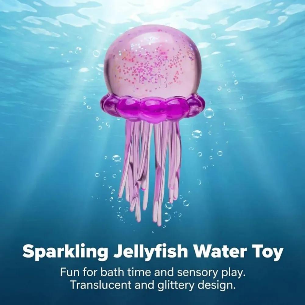 NeeDoh Realistic Jellyfish Jelly Squeeze Sensory Toy for Stress Relief and Anxiety Relief. Suitable for children and adults. Blue.