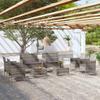 8 Pcs Garden Set with Braided Resin Cushions