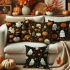 Halloween-Themed Ghost And Pumpkin Pillowcasessuitable For Sofa Car Bedroom Decorative Cushion Cover Pillow Cover