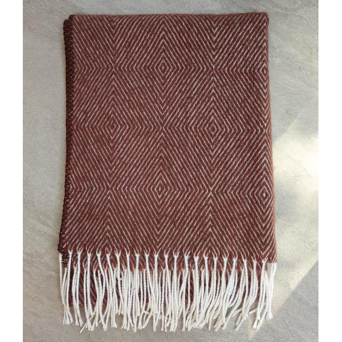 Herringbone Plush Sofa & TV Blanket - Large Shawl