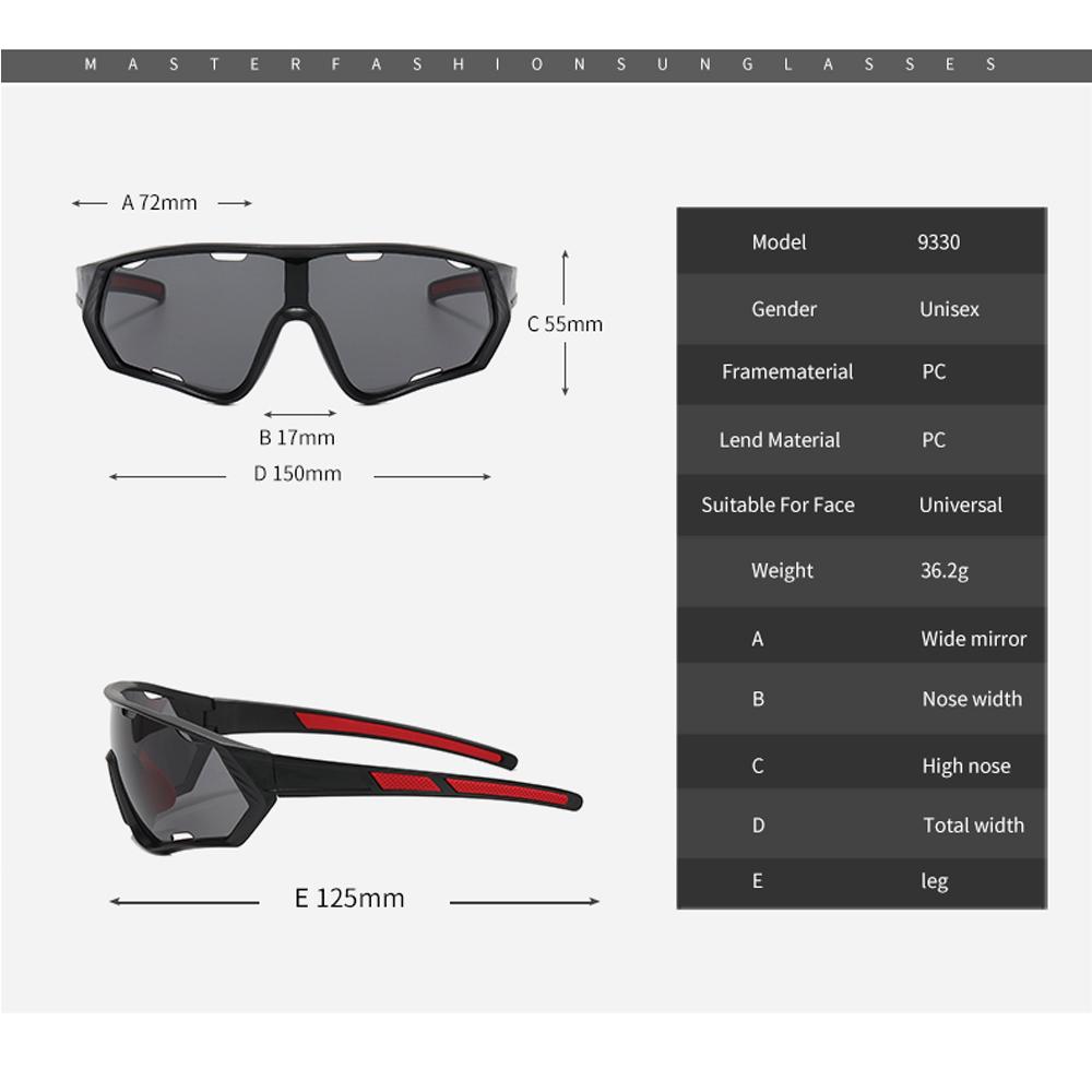 Reitbrille, Fahrradsonnenbrille, UV400, Sportbrille, Fahrrad, Mountainbike, Brille, Herren- und Damen-Sonnenbrille, Rennradbrille