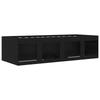 Bed Frame with Storage and Shelf Black Oak 80 x 200 cm